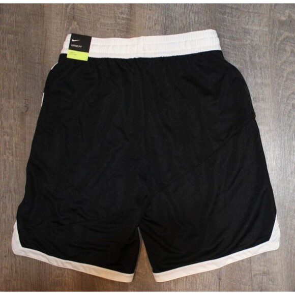 Nike Extra Bold Men's Logo Athletic Basketball Shorts Black White\u200e M